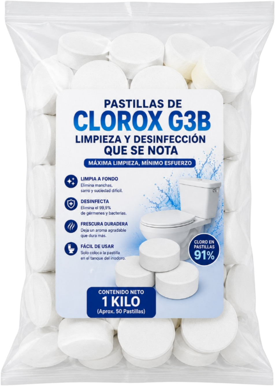 Kilo Pastilla de Clorox